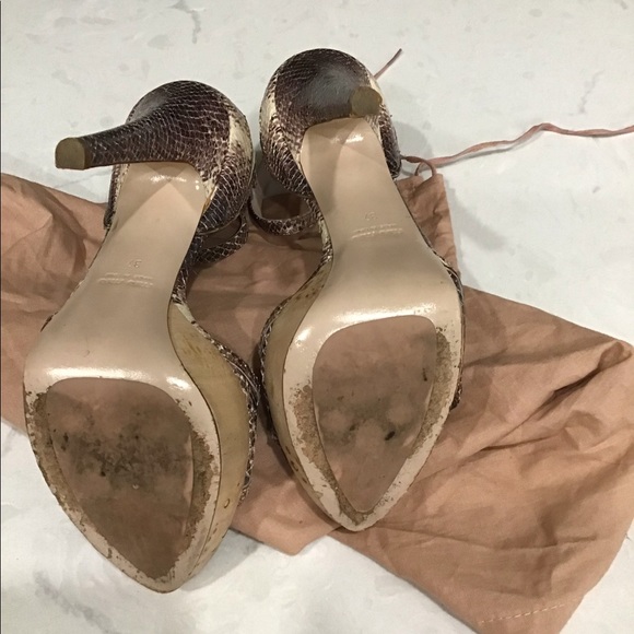 MiuMiu Leather with Cork Platform 🤎 shoes - Picture 3 of 10